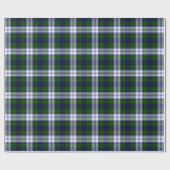 Schwarzer Uhr-ModeTartan Geschenkpapier (Flach)
