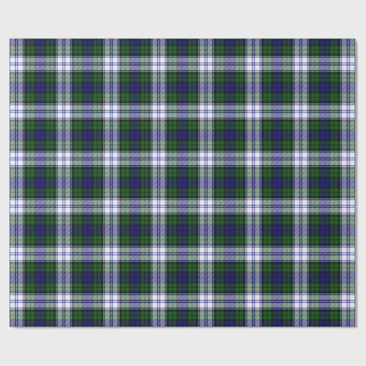 Schwarzer Uhr-ModeTartan Geschenkpapier (Flach)