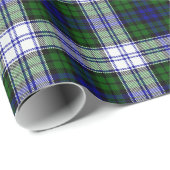 Schwarzer Uhr-ModeTartan Geschenkpapier (Rolleneckpunkt)