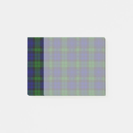 Schwarzer Uhr-oder Clan-CampbellTartan Post-it Klebezettel (Vorderseite)