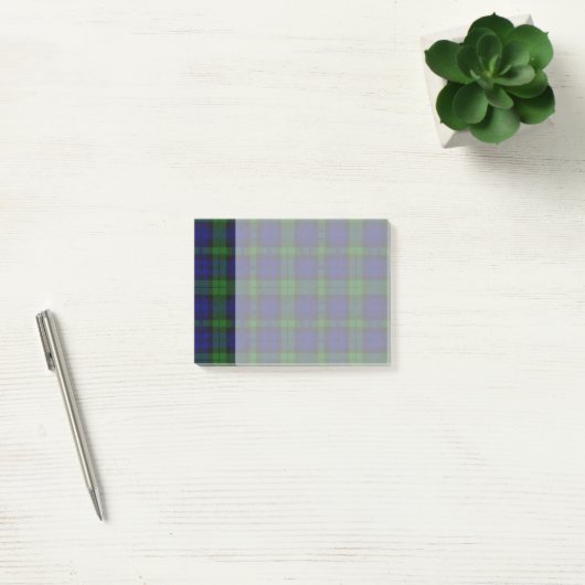 Schwarzer Uhr-oder Clan-CampbellTartan Post-it Klebezettel (Büro)