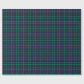 Schwarzer UhrTartan Geschenkpapier (Flach)