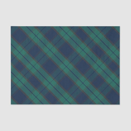 Schwarzer Uhrtartan-kariertes klassisches blaues Seidenpapier (Vorderseite)