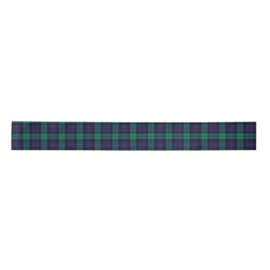Schwarzer UhrTartan Satinband (Vorderseite)