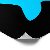 Schwarzer und Aquahai Poster (Ecke)