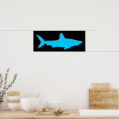 Schwarzer und Aquahai Poster (Küche)