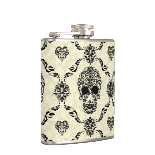 Schwarzer und Beiger Blumenzucker Flachmann (Rechts)