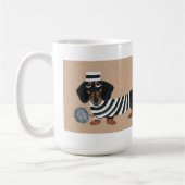 Schwarzer und Brauner Dachshund Leckerli Dieb Knas Kaffeetasse (Links)