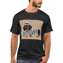 Schwarzer und Brauner Dachshund Leckerli Dieb Knas