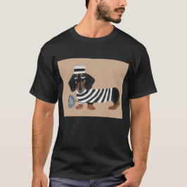 Schwarzer und Brauner Dachshund Leckerli Dieb Knas T-Shirt