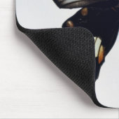 Schwarzer und brauner Schmetterling Mousepad (Ecke)