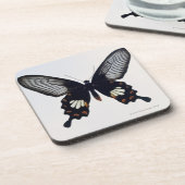Schwarzer und brauner Schmetterling Untersetzer (Linke Seite)