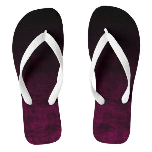 Schwarzer und dunkler Magenta-Farbverlauf-Textur Badesandalen