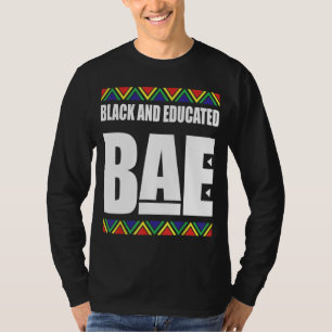 Schwarzer und erziehter Schwarzgeschichte Monat T-Shirt