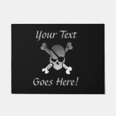 Schwarzer und flippiger Schädel mit Fußmatte (Vorderseite)