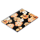 Schwarzer und geblüht Notebook Notizblock (Linke Seite)