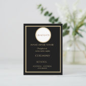 SCHWARZER UND GOLDABSCHLUSS, EINFÜGEN 4.25 X 5.6 POSTKARTE (Stehend Vorderseite)