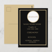 SCHWARZER UND GOLDABSCHLUSS, EINFÜGEN 4.25 X 5.6 POSTKARTE (Vorne/Hinten)