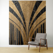 Schwarzer und goldener Art Deco-Hintergrund Wandteppich (Beispiel)