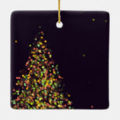 Schwarzer und goldener Christbaum Keramikornament (Rückseite)