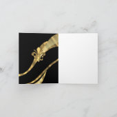 Schwarzer und goldener Flex de lys Karte (Innenseite)