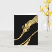 Schwarzer und goldener Flex de lys Karte (Gelbe Blume)