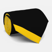 Schwarzer und goldener gelber breiter krawatte (Gerollt)