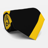 Schwarzer und goldener gelber breiter krawatte (Gerollt)