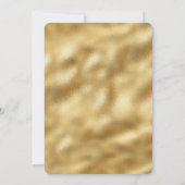 Schwarzer und goldener Glossy Foil 30. Geburtstag Einladung (Rückseite)