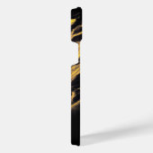 Schwarzer und goldener Granit iPhone Hülle (Rechte Seite)