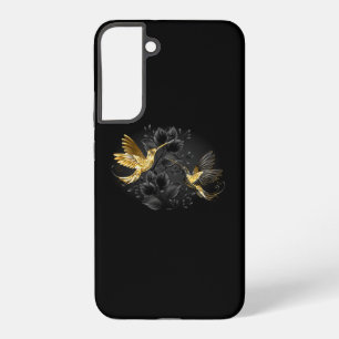 Schwarzer und goldener Kolibri Samsung Galaxy Hülle