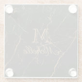 Schwarzer und goldener Marmor Glasuntersetzer (Rückseite)