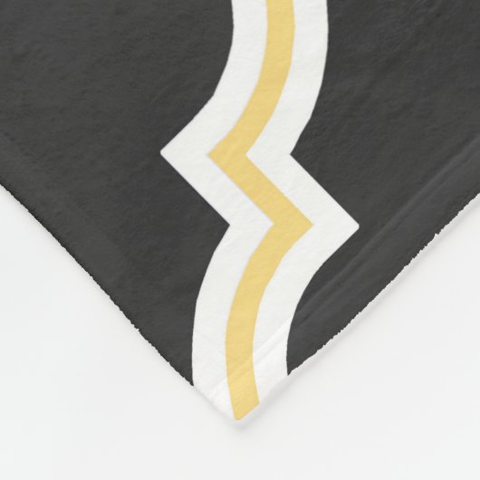 Schwarzer und goldener Marokkaner Quatrefoil Fleecedecke (Ecke)