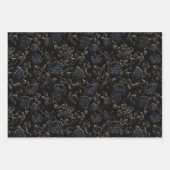 Schwarzer und goldener Mondkalb Geschenkpapier Set (Vorderseite 3)