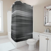 Schwarzer und grauer gestreifter Duschvorhang (Beispiel)
