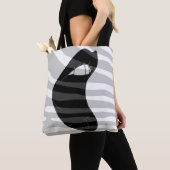 Schwarzer und grauer Totbeutel Tasche (Von Nahem)