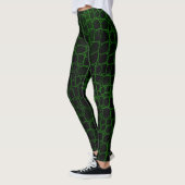 Schwarzer und grüner Alligator Leggings (Links)