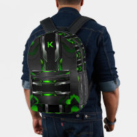 Schwarzer und grüner Gaming-Hintergrund mit geomet
