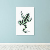 Schwarzer und grüner Gift-Dart-Frosch Leinwanddruck (Insitu (Holzboden))