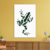 Schwarzer und grüner Gift-Dart-Frosch Leinwanddruck (Insitu (Wohnzimmer))