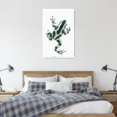 Schwarzer und grüner Gift-Dart-Frosch Leinwanddruck (Insitu (Schlafzimmer))