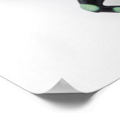 Schwarzer und grüner Gift-Dart-Frosch Poster (Ecke)