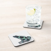 Schwarzer und grüner Gift-Pfeil-Frosch Getränkeuntersetzer (Rechte Seite)