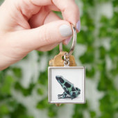 Schwarzer und grüner Gift-Pfeil-Frosch Schlüsselanhänger (Hand)