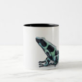 Schwarzer und grüner Gift-Pfeil-Frosch Zweifarbige Tasse (Mittel)