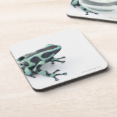 schwarzer und grüner Giftpfeilfrosch (dendrobates Getränkeuntersetzer (Linke Seite)