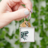 schwarzer und grüner Giftpfeilfrosch (dendrobates Schlüsselanhänger (Hand)