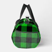 Schwarzer und grüner Karo Duffle Bag (Rechts)