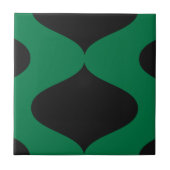 Schwarzer und grüner Smooch Fliese (Vorderseite)