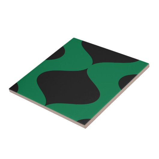 Schwarzer und grüner Smooch Fliese (Seite)